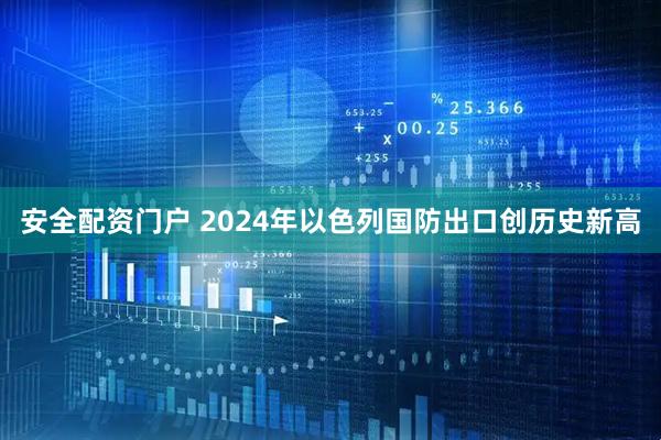 安全配资门户 2024年以色列国防出口创历史新高